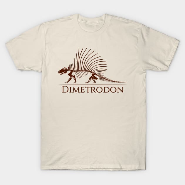 Dimetrodon Skeleton T-Shirt by Meca-artwork